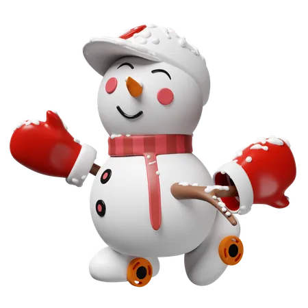 Boneco de neve  3D Illustration