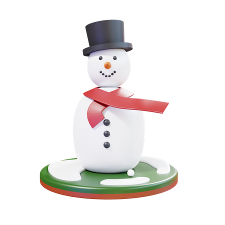 Boneco de neve  3D Illustration