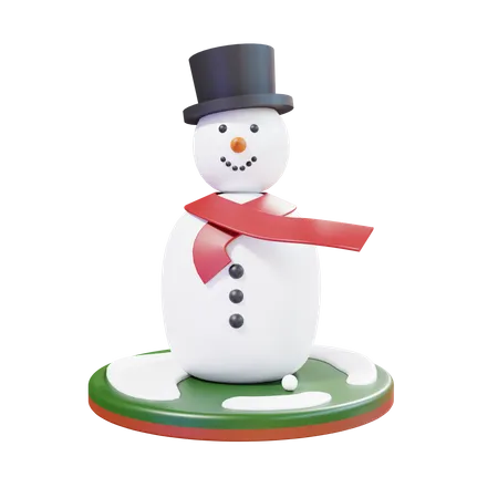 Boneco de neve  3D Illustration