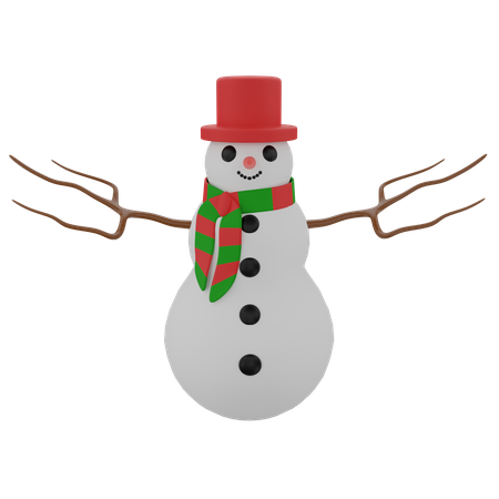 Boneco de neve  3D Illustration