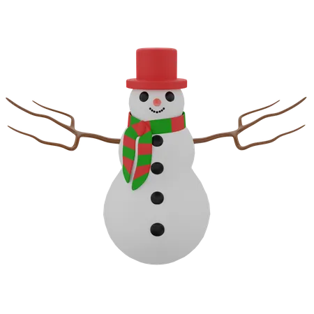 Boneco de neve  3D Illustration