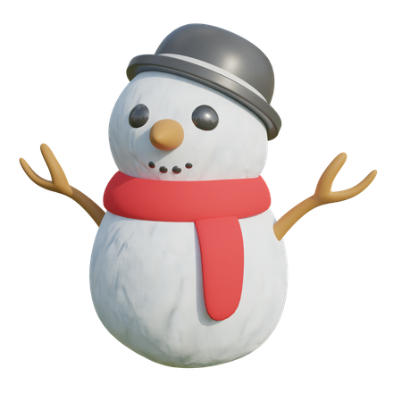 Boneco de neve  3D Illustration