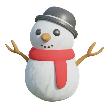 Boneco de neve  3D Illustration