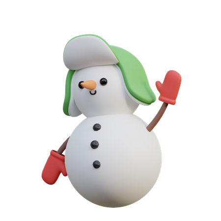 Boneco de neve  3D Illustration