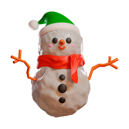 Boneco de neve  3D Illustration