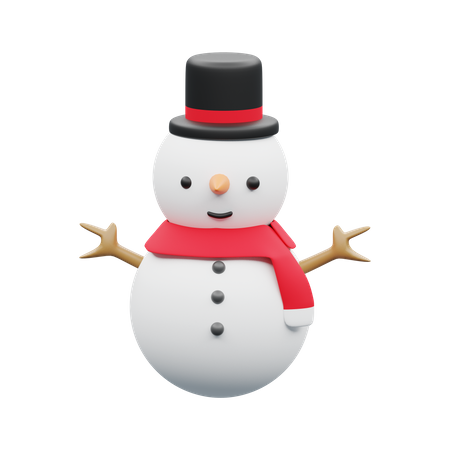 Boneco de neve  3D Illustration