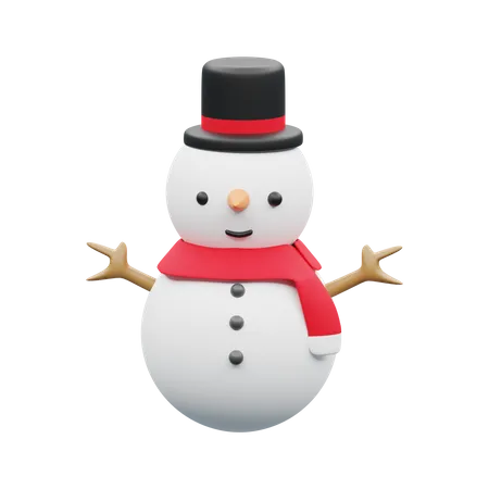 Boneco de neve  3D Illustration