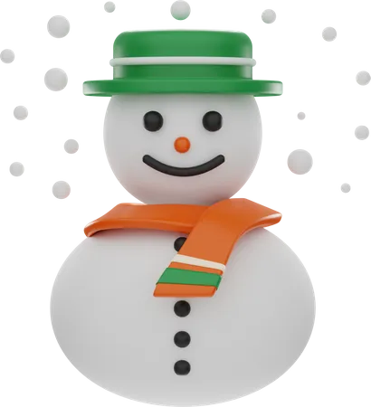 Boneco de neve  3D Illustration