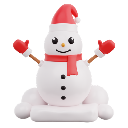 Boneco de neve  3D Icon