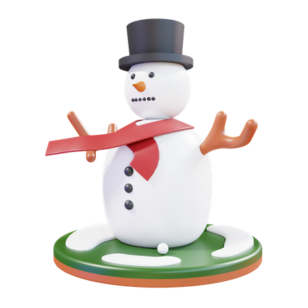 Boneco de neve de natal  3D Illustration