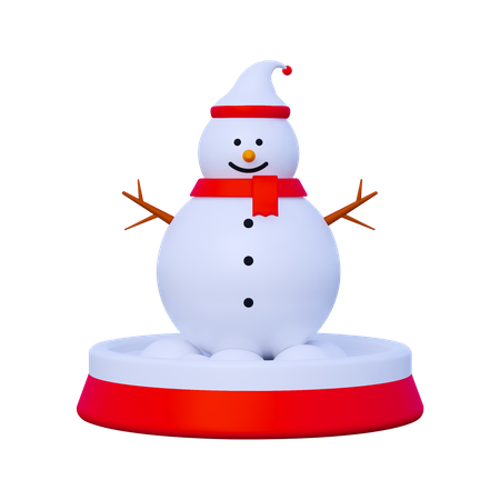 Boneco de neve de natal  3D Icon