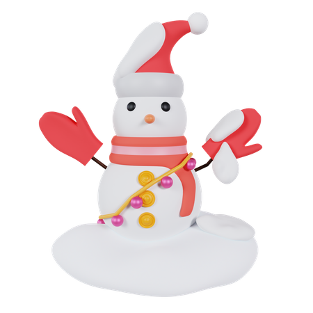 Boneco de neve de natal  3D Icon