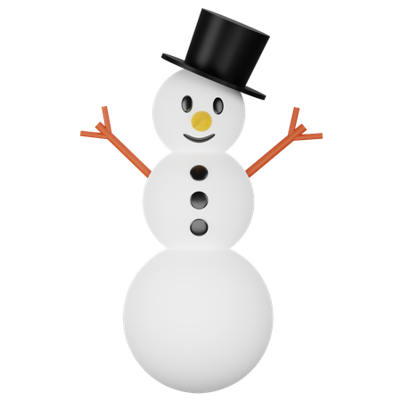 Decoração de Natal do boneco de neve  3D Icon
