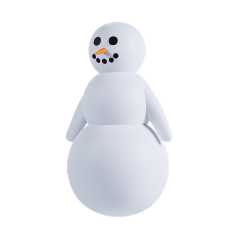 Pose fofa de boneco de neve  3D Illustration