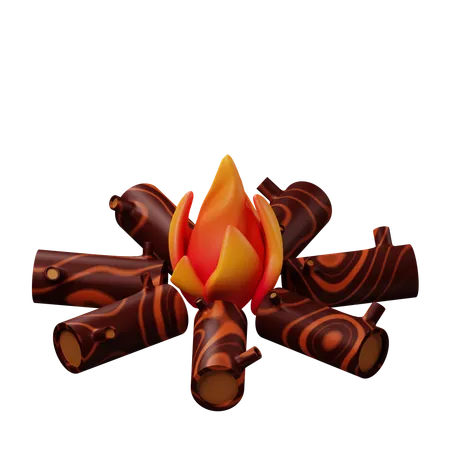 Bonfire  3D Icon