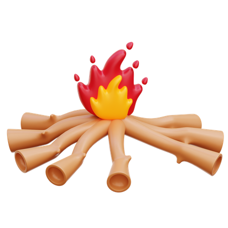 Bonfire  3D Icon