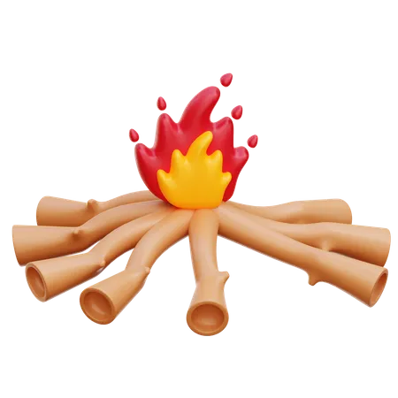 Bonfire  3D Icon