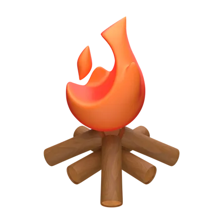 Bonfire  3D Icon