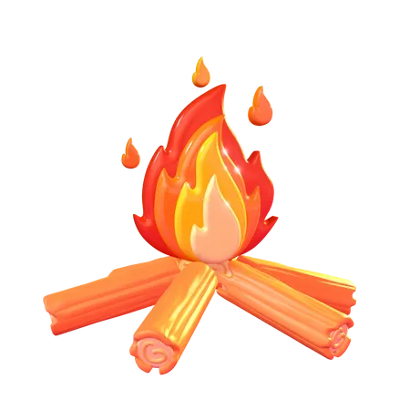 Bonfire  3D Icon