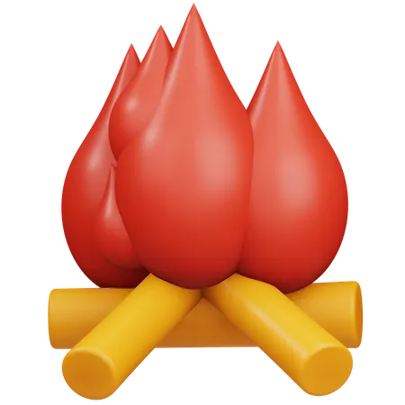 Bonfire  3D Icon