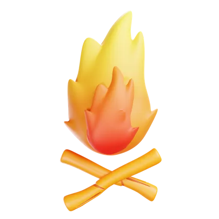 Bonfire  3D Icon