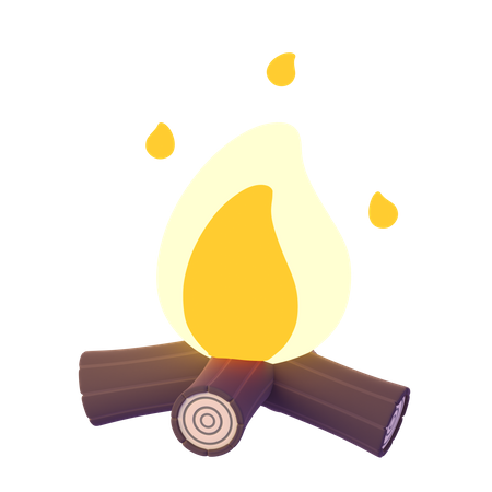 Bonfire  3D Icon