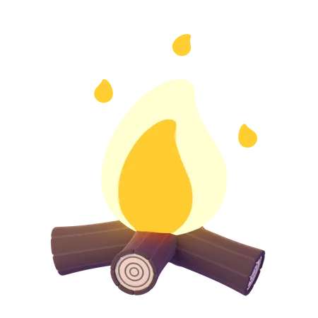 Bonfire  3D Icon