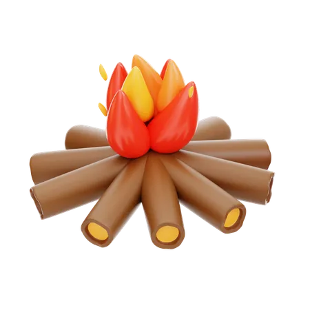 Bonfire  3D Icon