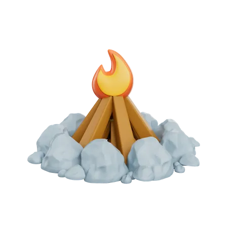 Bonfire  3D Icon