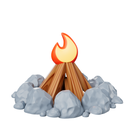 Bonfire  3D Icon