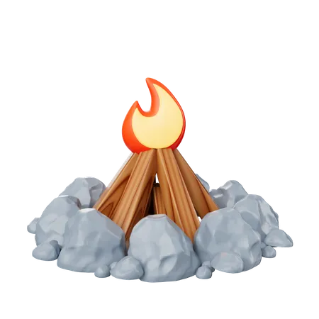 Bonfire  3D Icon