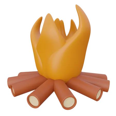 Bonfire  3D Icon