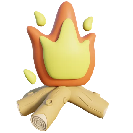 Bonfire  3D Icon