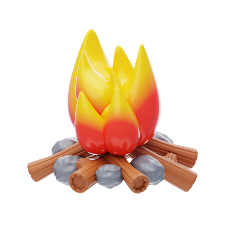 Bonfire  3D Icon