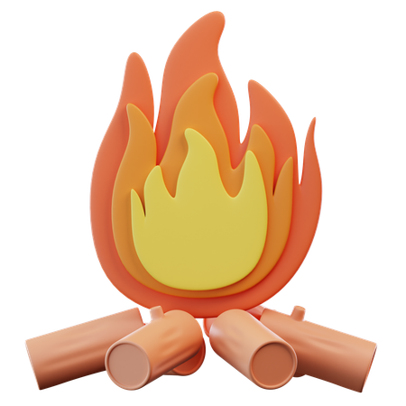 Bonfire  3D Icon