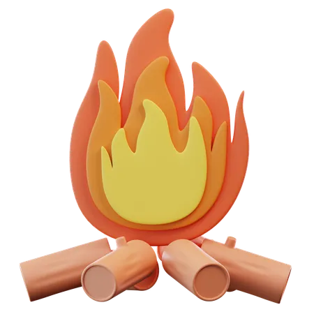 Bonfire  3D Icon