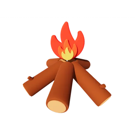 Bonfire  3D Icon