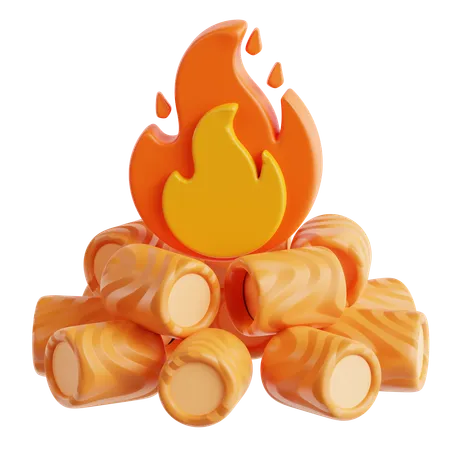 Bonfire  3D Icon