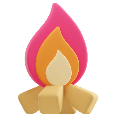 Bonfire  3D Icon