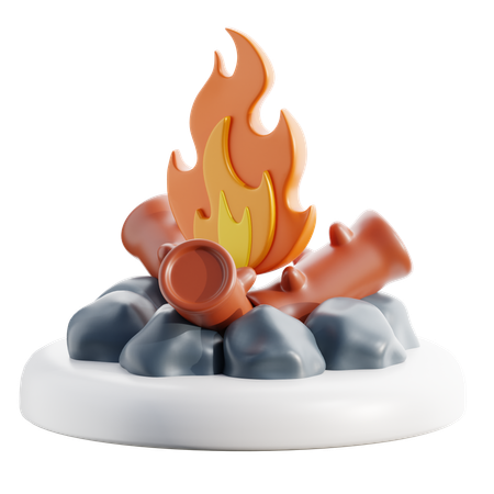 Bonfire  3D Icon