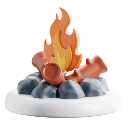 Bonfire  3D Icon