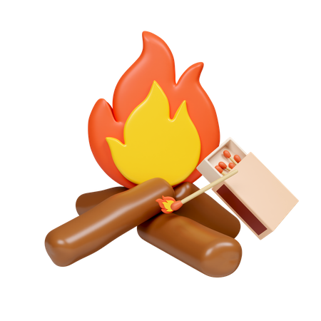 Bonfire  3D Icon