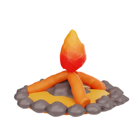 Bonfire  3D Icon