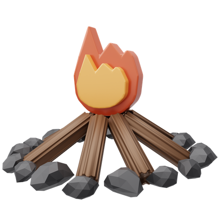 Bonfire  3D Icon