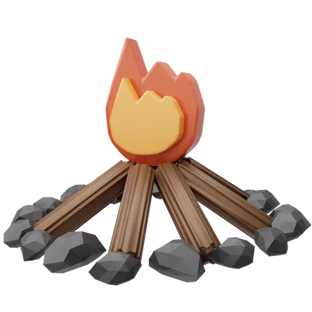 Bonfire  3D Icon