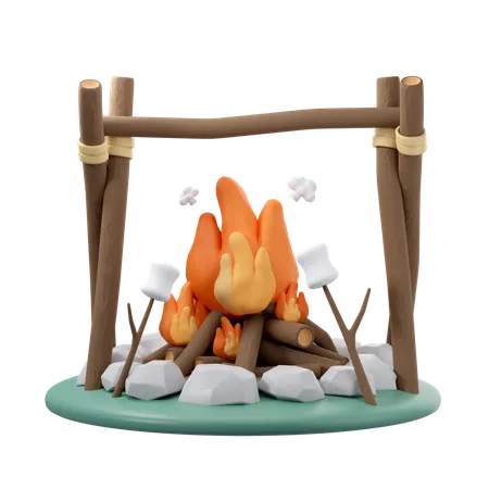 Bonfire  3D Icon