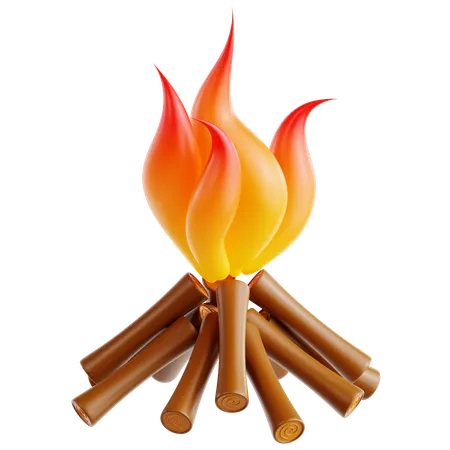 Bonfire  3D Icon