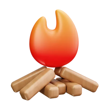 Bonfire  3D Icon