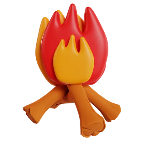 Bonfire  3D Icon