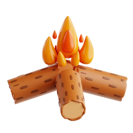 Bonfire  3D Icon